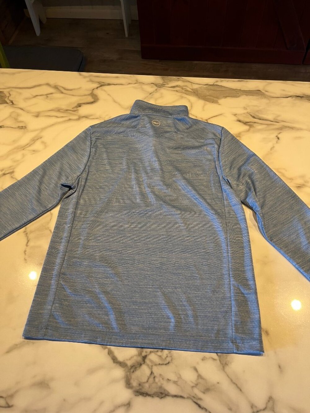 Vineyard Vines Sankaty Performance 1/4 Zip Pullover Heathered Blue - Men's Small - Picture 7 of 10